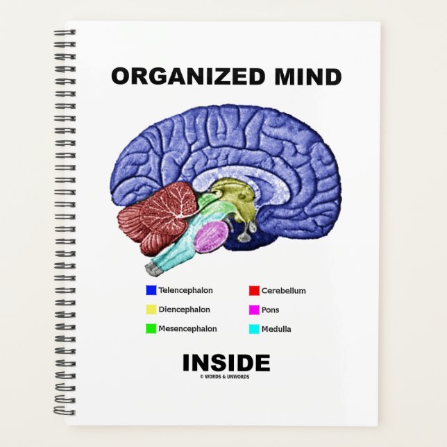 Organized Mind Inside Anatomical Brain Humour Planner (Front)