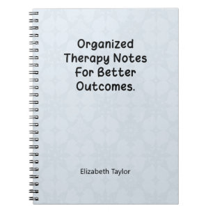 Organized Therapy Notes for Better Outcomes Notebook