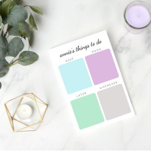 Organized Things to Do   Custom Name Post-it Notes