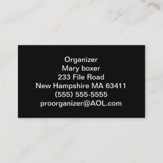 Organizer business cards