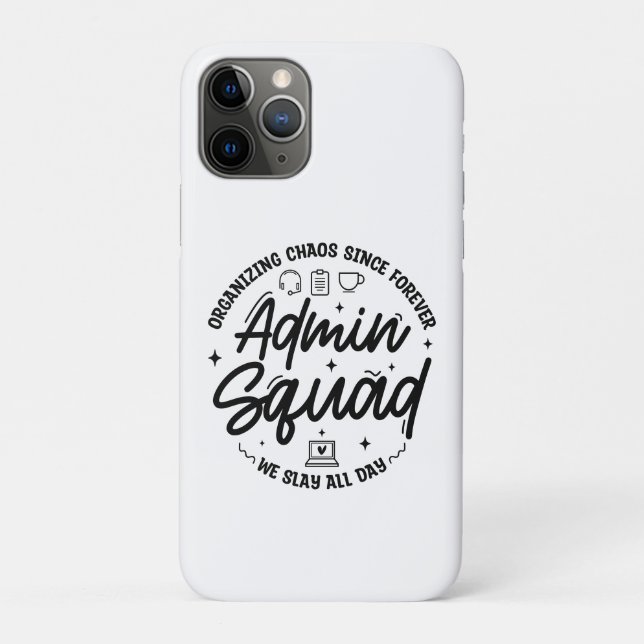Organizing Chaos Funny Quote Admin Prof Day Squad Case-Mate iPhone Case (Back)