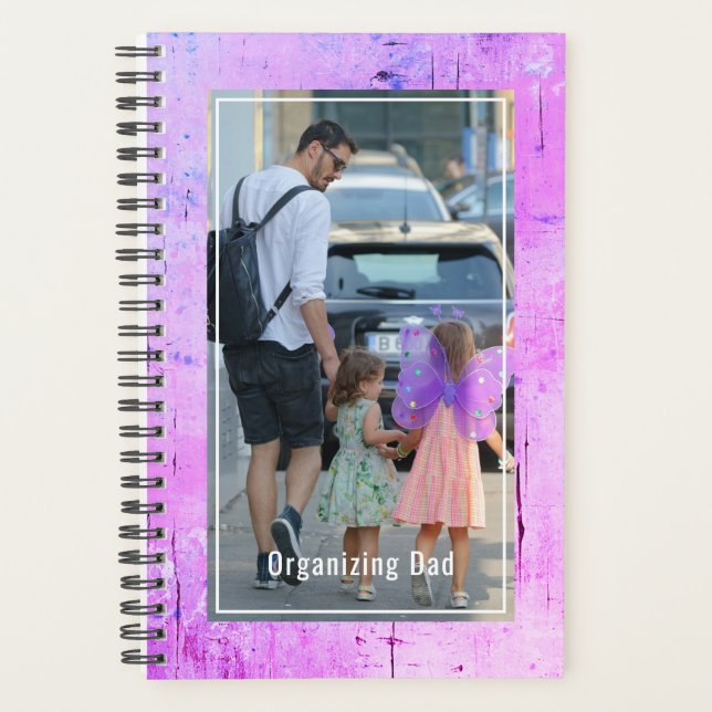 Organizing Dad Of Girls Personalized Photo Planner (Front)