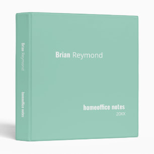 Organizing Home Office Notes light-teal blue Binder