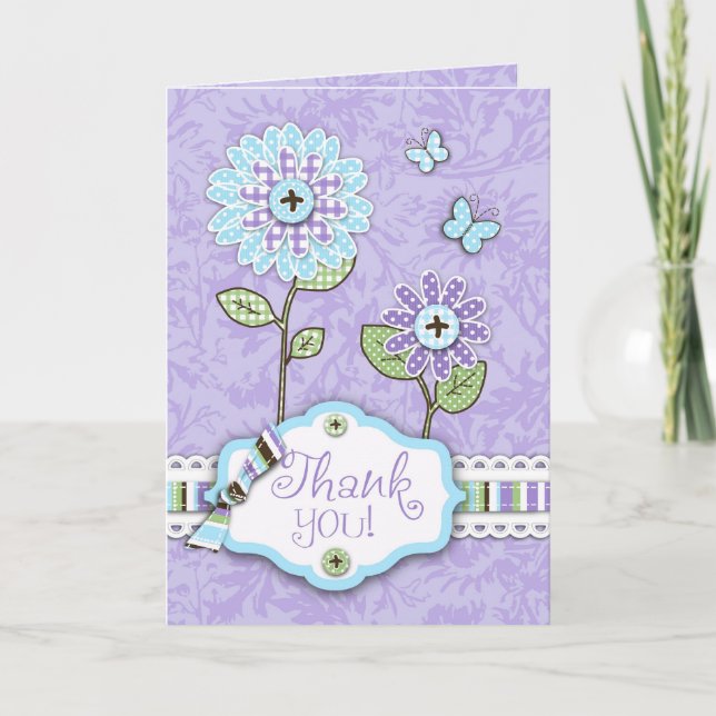 Organza Flowers TY Card Lav (Front)