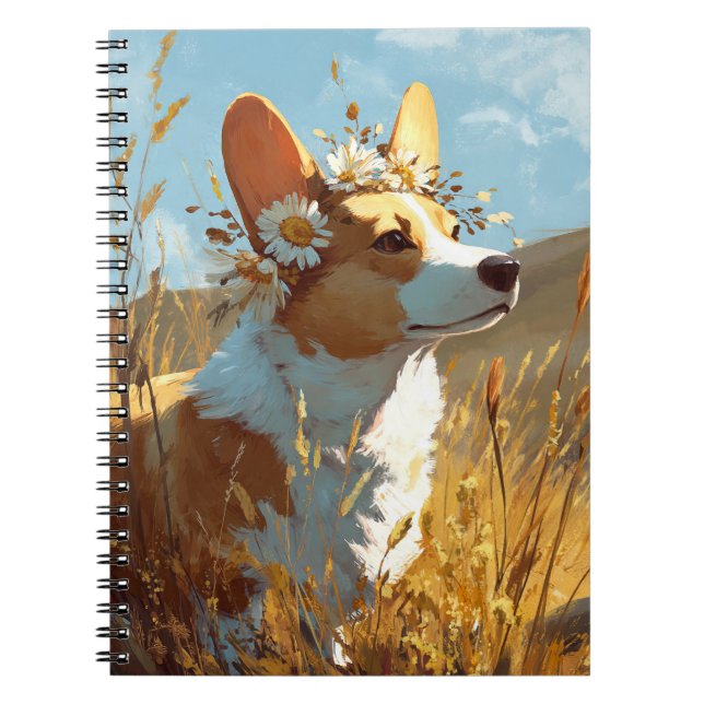 orgi with Daisy Crown Notebook (Front)