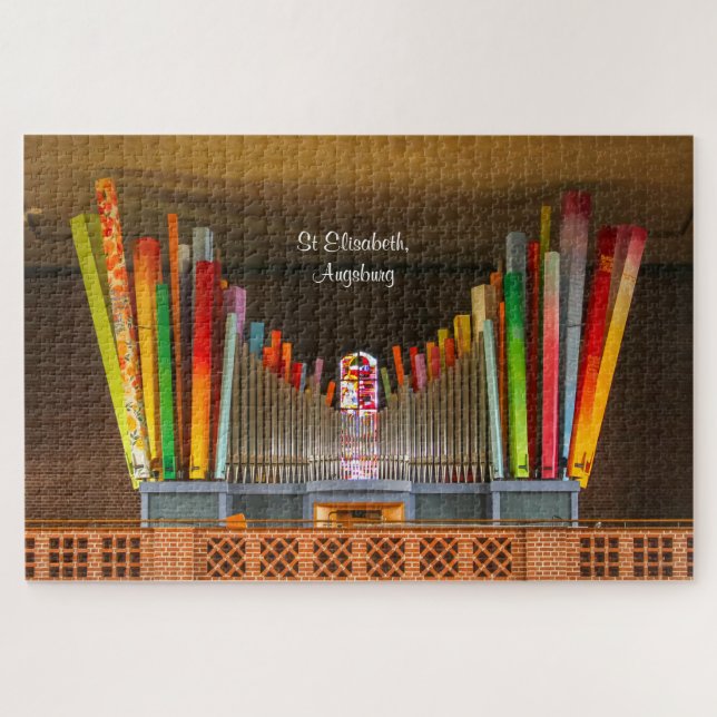 Orgue à pipe coloré dans le puzzle d'Augsbourg (Horizontal)