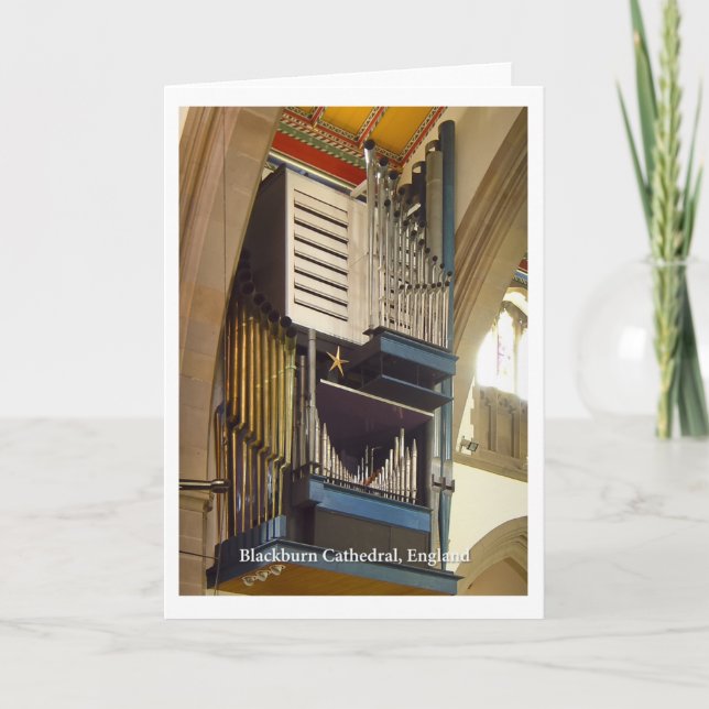orgue de la cathédrale de Blackburn carte (vertica (Devant)