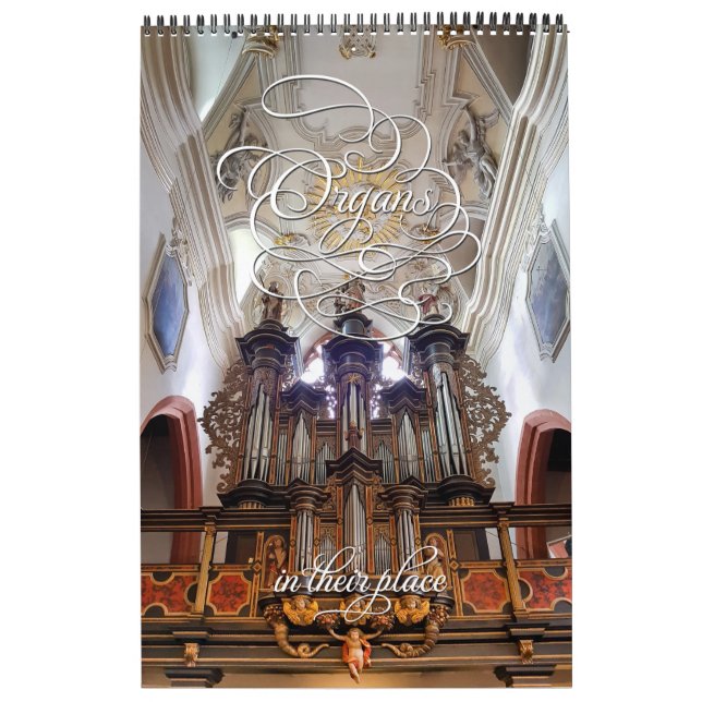 Orgues de tuyauterie à leur place calendrier verti (Protection)