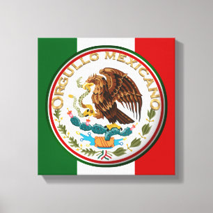 Orgullo Mexicano (Eagle from Mexican Flag) Canvas Print