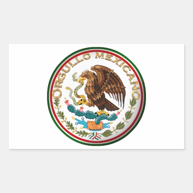 Orgullo Mexicano (Eagle from Mexican Flag) Sticker (Front)