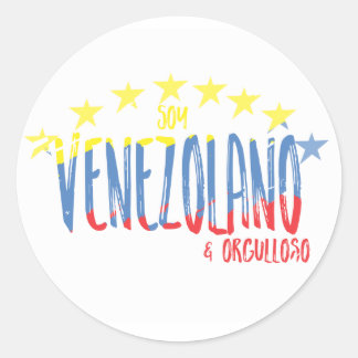 "Orgullo Venezolano" Classic Round Sticker