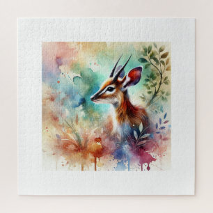 Oribi in watercolor 170724AREF144 - Watercolor Jigsaw Puzzle