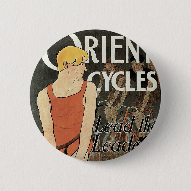 Orient Cycles 2 Inch Round Button (Front)