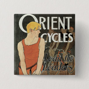 Orient Cycles 2 Inch Square Button
