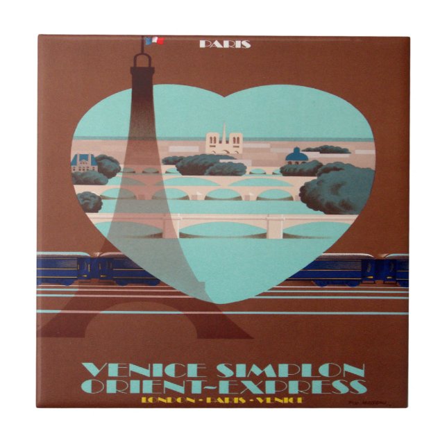 Orient Express Paris Poster Tile (Front)