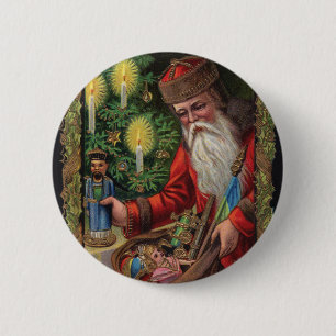 Orient Express Santa 2 Inch Round Button