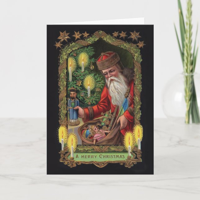 Orient Express Santa Greeting Card (Front)