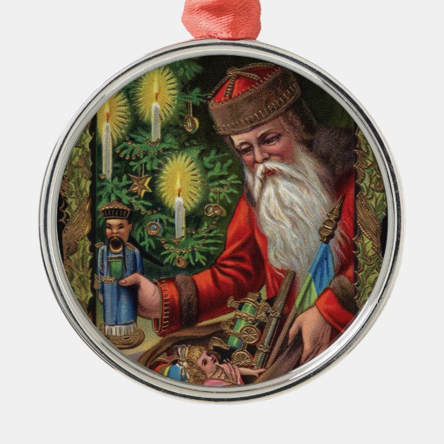 Orient Express Santa Metal Ornament (Front)