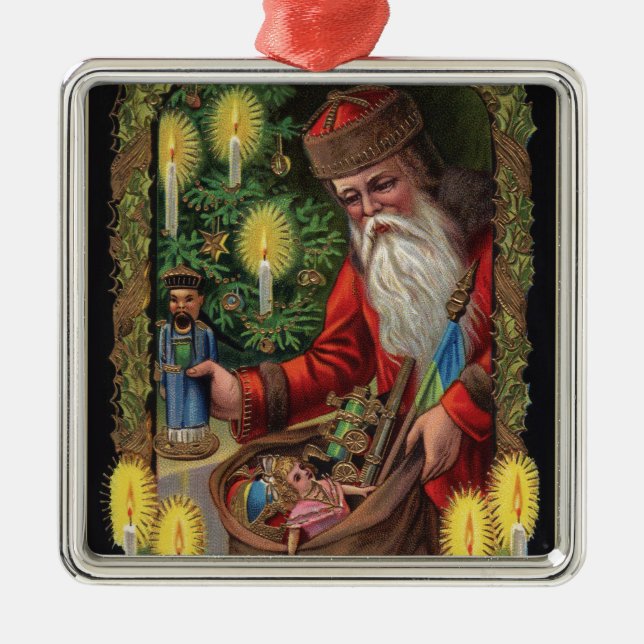 Orient Express Santa Metal Ornament (Front)