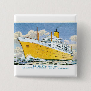 Orient Line's Orsova 2 Inch Square Button