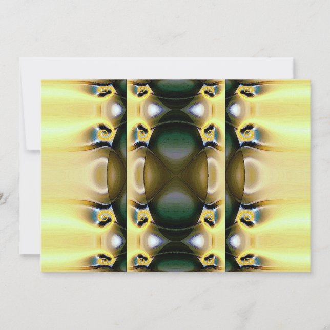 Oriental Abstract Art Invitations (Front)