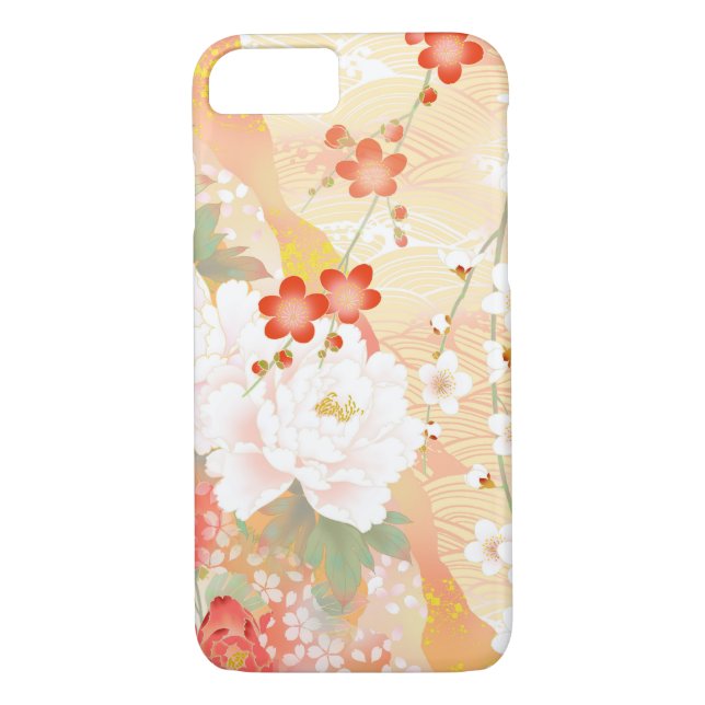 Oriental Accent Japanese Floral Soft Colours-1 Case-Mate iPhone Case (Back)
