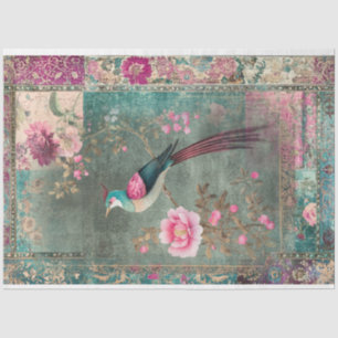 Oriental Aesthetics Pheasant Bird Eclectic Pattern Tissue Paper