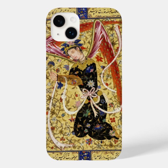 ORIENTAL ANGEL WITH FLOWERS AND WHITE BOW Case-Mate iPhone CASE (Back)