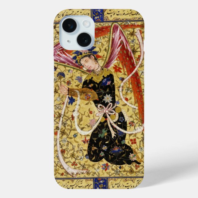 ORIENTAL ANGEL WITH FLOWERS AND WHITE BOW Case-Mate iPhone CASE (Back)
