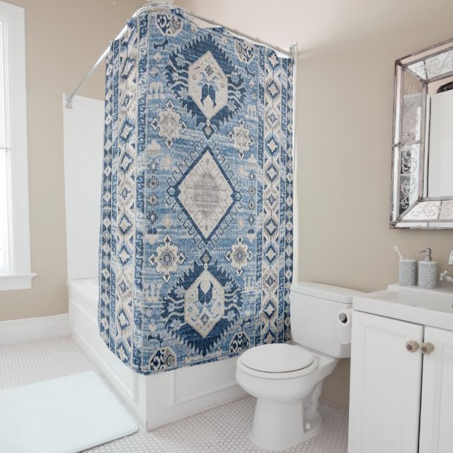 Oriental Antique Blue Kilim Rug   (In Situ)