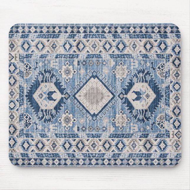 Oriental Antique Blue Kilim Rug    Mouse Pad (Front)