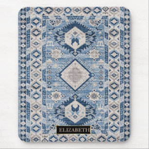 Oriental Antique Blue Kilim Rug    Mouse Pad