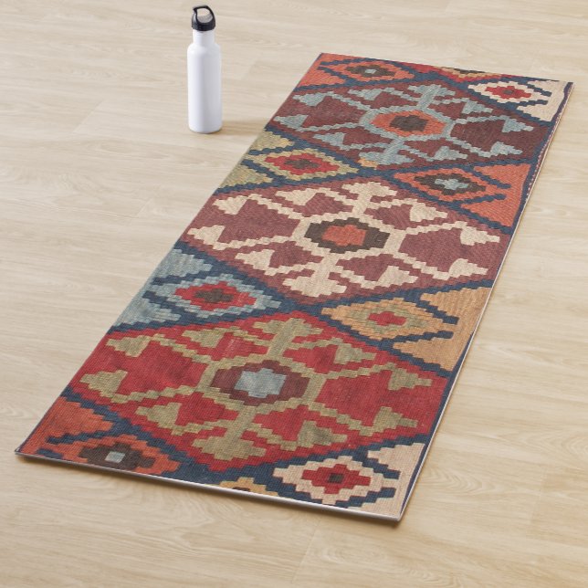Oriental Antique Persian Turkish Carpet Rug Yoga Mat (In Situ)