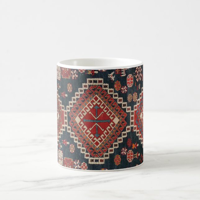 Oriental Antique Persian Turkish  Karbistan Carpet Coffee Mug (Center)