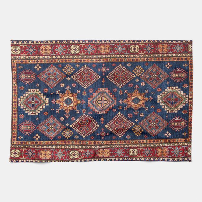 Oriental Antique Turkis Rug Pattern Kitchen Towel (Horizontal)