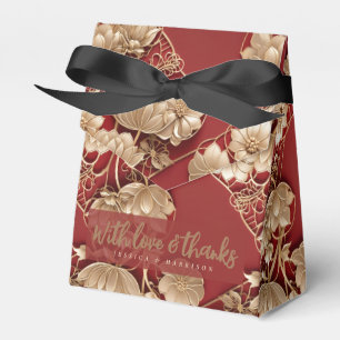 Oriental Art Deco Florals Custom Favor Box