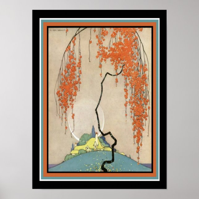 Oriental Art Deco Print 12 x 16 (Front)
