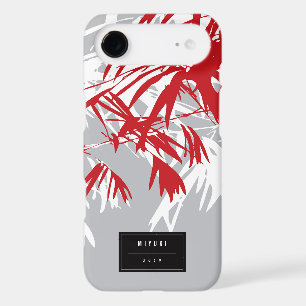 Oriental Asian Chinese Red Bamboo Leaves Zen Case