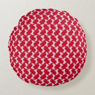 Oriental, bedouin like background. Arab keffiyah p Round Pillow