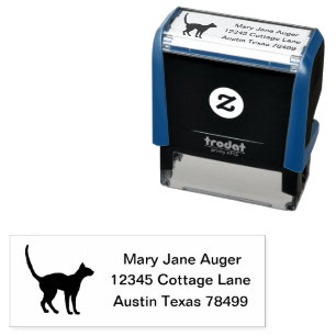 Oriental  Bicolour Cat Personalized  Self-inking Stamp
