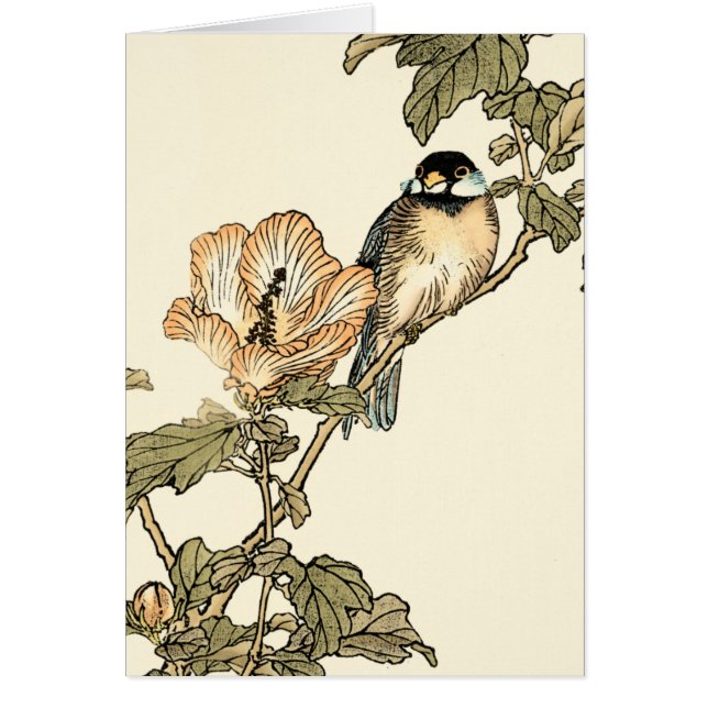 Oriental Bird Perched on Branch (Front)