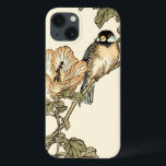 Oriental Bird Perched on Branch iPhone 13 Case<br><div class="desc">This art print displays sharp, vivid image of an oriental bird perched on a branch. Below it there is an orange flower with a high degree of colour accuracy. This contemporary fine art print of a traditional Oriental-inspired art will add character to any wall in your house.</div>