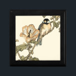Oriental Bird Perched on Branch Gift Box<br><div class="desc">This art print displays sharp,  vivid image of an oriental bird perched on a branch. Below it there is an orange flower with a high degree of colour accuracy. This contemporary fine art print of a traditional Oriental-inspired art will add character to any wall in your house.</div>