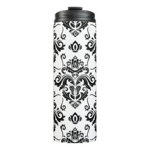 Oriental Black & White: Classic Texture Thermal Tumbler