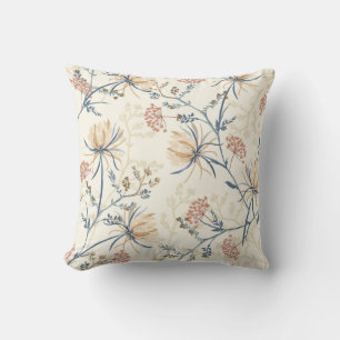 Oriental Bloom – Seamless Floral Pattern  Throw Pillow