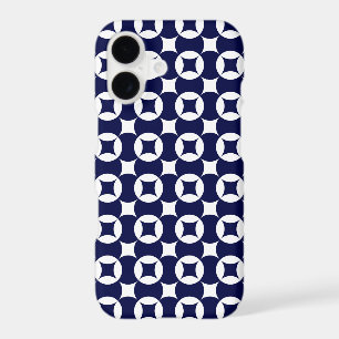 Oriental Blue Overlapping Circles Shippo Geometric