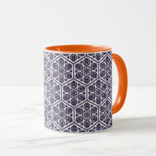 Oriental Blue White Ottoman Turkish Tracery Art Mug