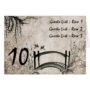 Oriental bridge Wedding Table Placeholder