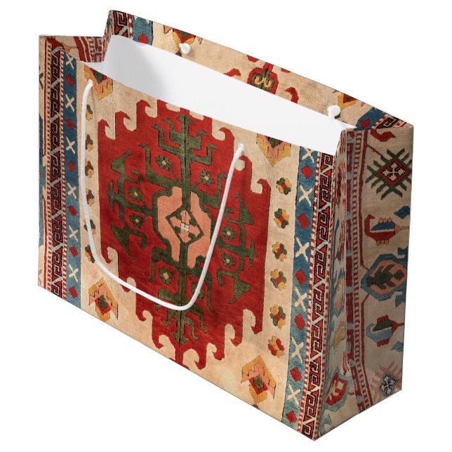 Oriental Carpet Rug Large Gift Bag (Front Angled)