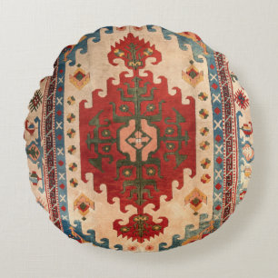 Oriental Carpet Rug Round Pillow
